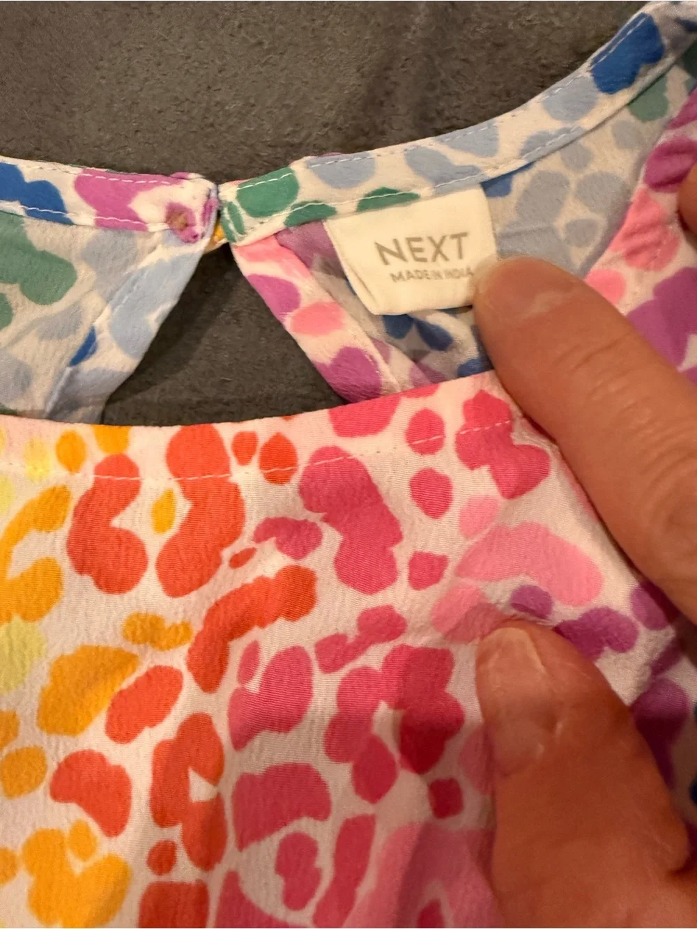 next Rainbow Leopard-Print Sleeveless Romper - Multicolor - Picture 2 of 5